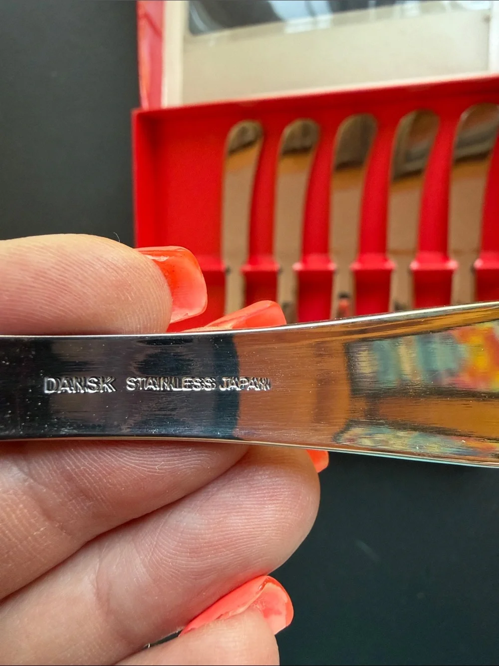 Set of 6 Dansk Gold Pine Hors d'Oeuvre Knife Set